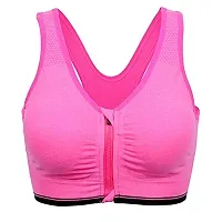 Womens Sports Bra Seamless Racerback Removable Padded Support Yoga Gym Stretch Activewear Workout Fitness Cross Back-thumb2