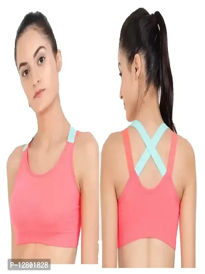 Buy Sports Bras for Women Cross Back Padded Sports Bra Medium Support  Workout Running Yoga Gym Bra Online In India At Discounted Prices