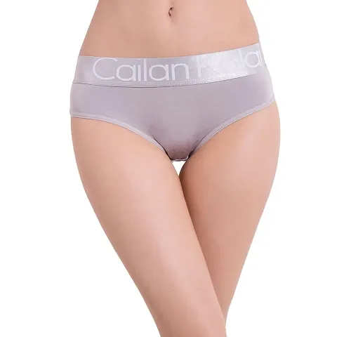Cailan Kalai Womens Modern Cotton Mid Rise Bikini with Broad Band Panty