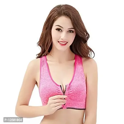 Womens Sports Bra Seamless Racerback Removable Padded Support Yoga Gym Stretch Activewear Workout Fitness Cross Back-thumb2