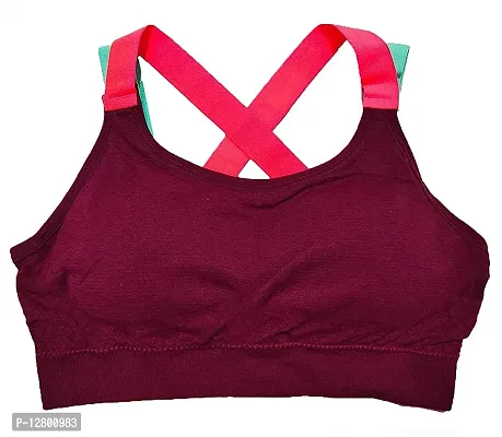 Buy Womens Sports Bra Seamless Racerback Removable Padded Support