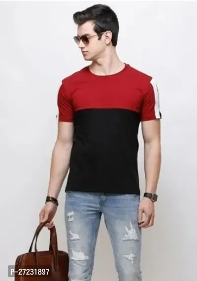 Reliable Cotton Blend Solid Tees For Men