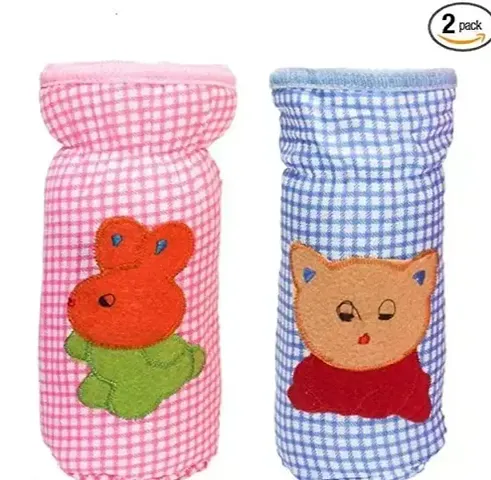 Manan Shopee 250 ml Baby Milk Bottle Soft Cover for Slim Bottles - Pack of 2