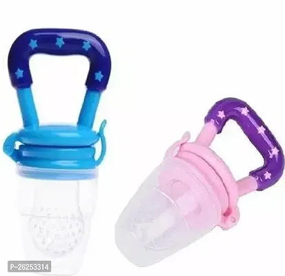 Baby Food and Fruit Feeder Cum Nibbler with Ergonomic Handle Multicolour-thumb0