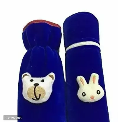 Combo of Baby Soft Velvet Milk Feeding Bottle Cover with Attractive Cartoon on The Front Suitable for 240ml Set of 2