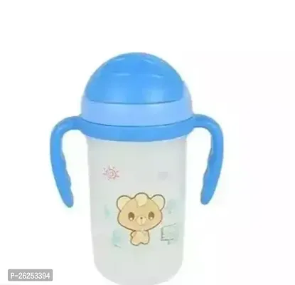 MOM S SIP Baby Straw Sipper Cup with Twin HandleJuice Training Sipper BPA Free 350ML Pink-thumb0