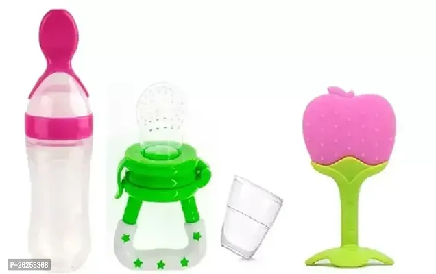 MOM S SIP Baby Cerelac Rice Paste Milk Cereal Bottle Food Feeder for 6 to 12 Months Baby Combo Pack of 3