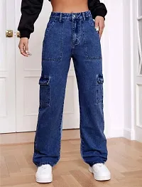 Fabulous Blue Denim Solid Jeans For Women-thumb4