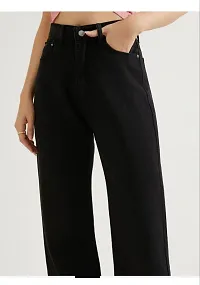 Fabulous Black Denim Solid Jeans For Women-thumb3