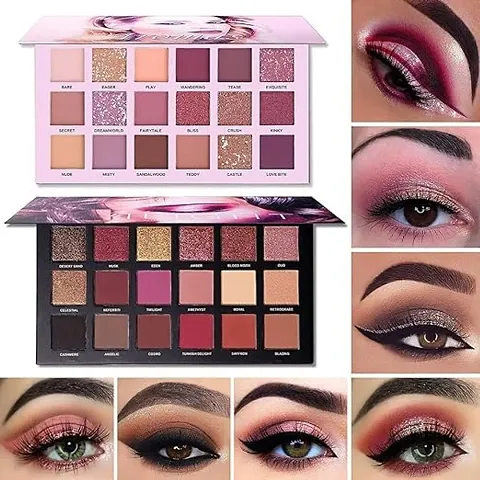 Insta Beauty Rose Gold Remastered Edition + Nude Edition Eyeshadow Makeup Kit (Combo of 2 Eyeshadow) Matte And Shimmers Finish (Combo - 8)