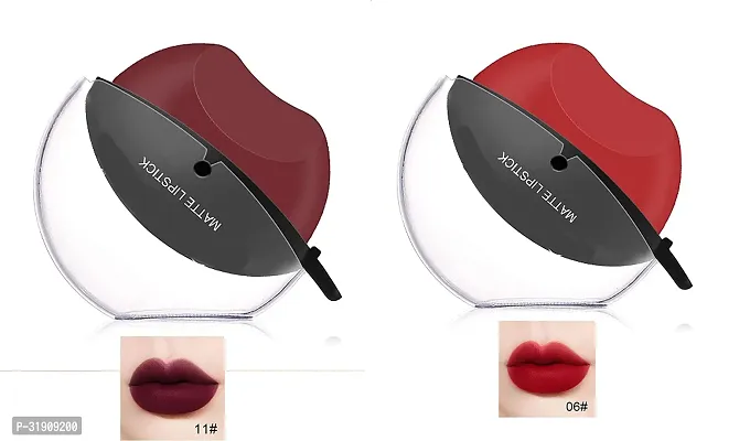 APPLE SHAPED LIPSTICKS PACK OF 2(RED+MAROON)