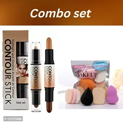 2 In1 Contour Stick Highlighter With 6 In 1 Puff-thumb0