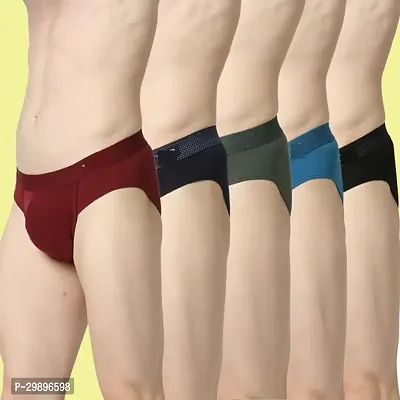 Men Solid Trendy Brief Pack Of 5