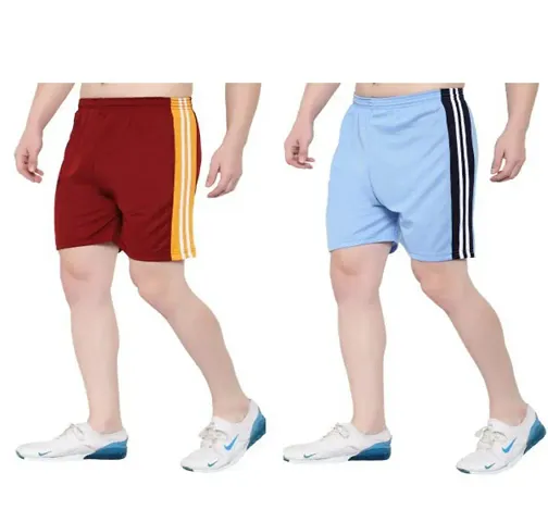 Classy Partywear Polyester Short For Men Pack Of 2