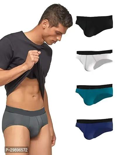 Men Solid Trendy Brief Pack Of 5