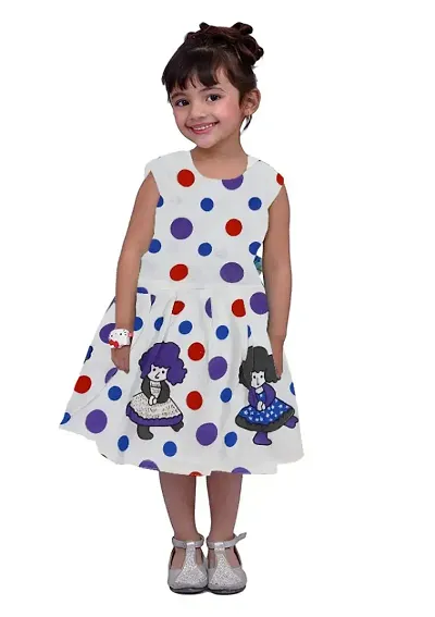 Polka Dot Printed Cotton Dress