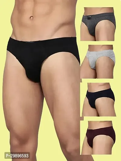 Men Solid Trendy Brief Pack Of 5