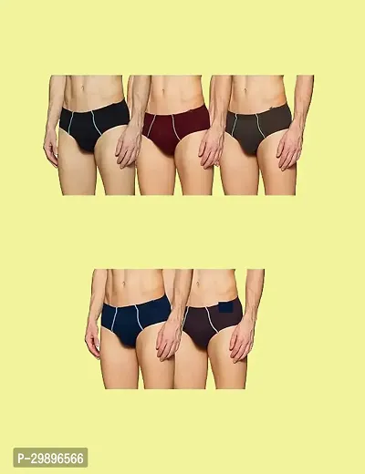 Men Solid Trendy Brief Pack Of 5