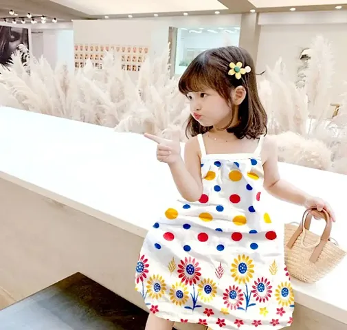 Girls K Pop Inspired Printed Frock