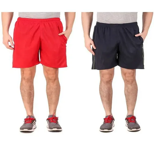 Trendy Stylish Polyester Short For Men Pack Of 2