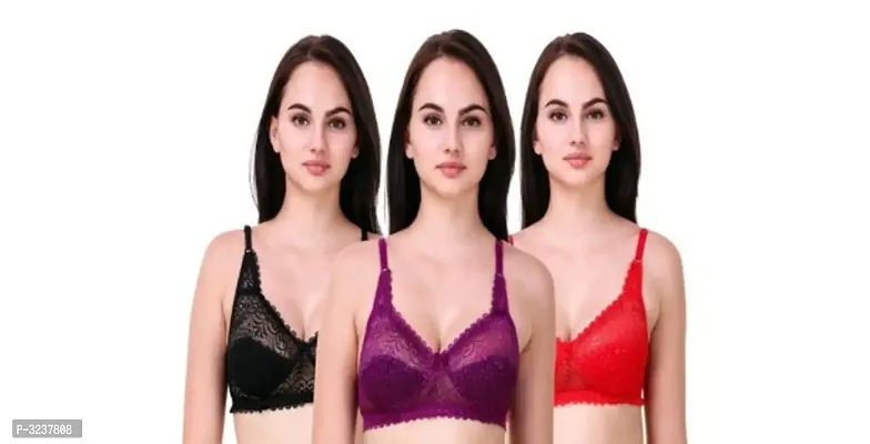 Multicoloured Cotton Spandex Other Bras For Women-thumb0