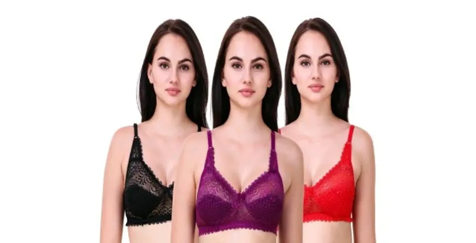 Cotton Blend Bras Pack of 3