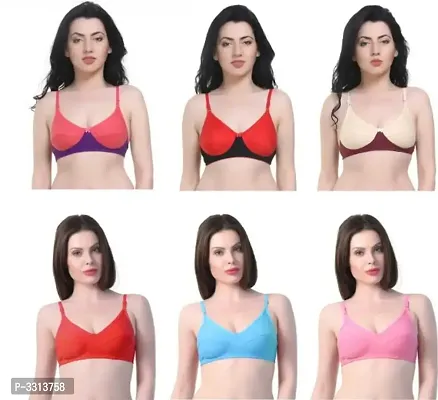 Multicoloured Cotton Spandex Other Bras For Women-thumb0