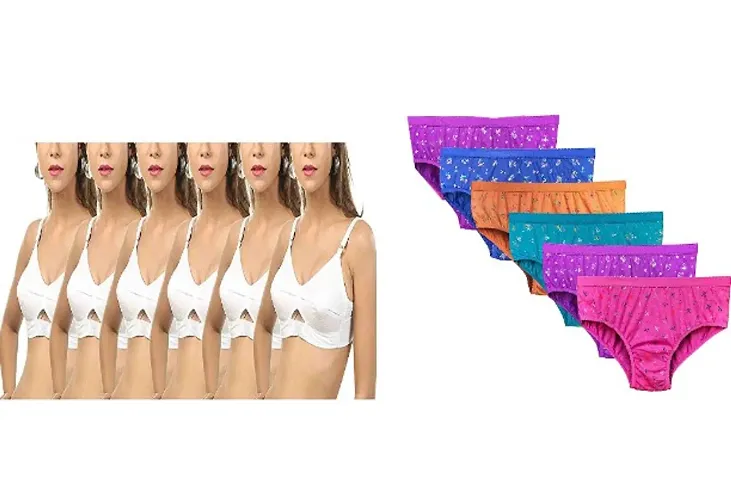 Women Trendy Bra Panty Set Pack Of