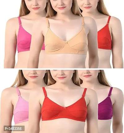 Trendy Solid Bra Pack Of 6-thumb0