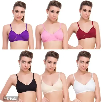 Women Premium Quality Bra Pack Of 6 (Plus Size Available)-thumb0