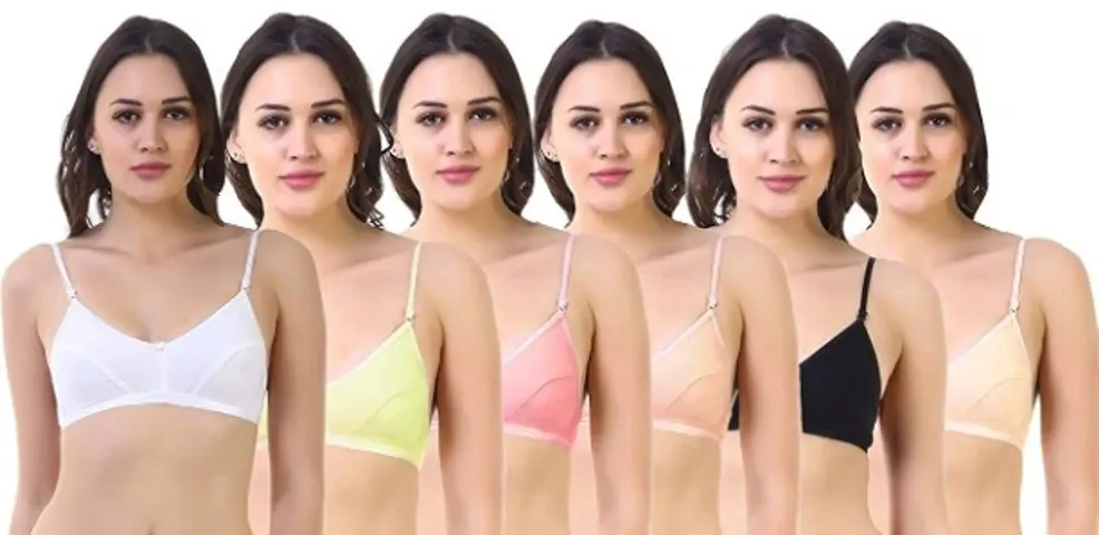 Solid Non Padded Bras Bras Pack Of 6