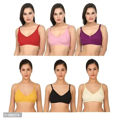 Women Trendy VIP Bra Pack Of 6 (Plus Size Available)