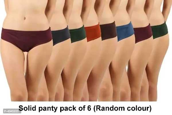 Multicoloured Cotton Briefs For Women