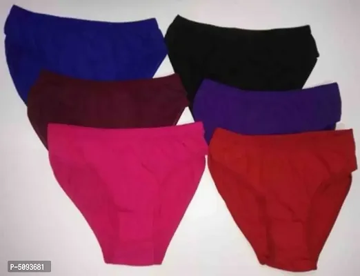 Women Solid Panty Pack of 6