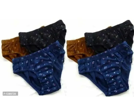 Women Printed Panty Pack of 6 (Random Colour Will Be Send)