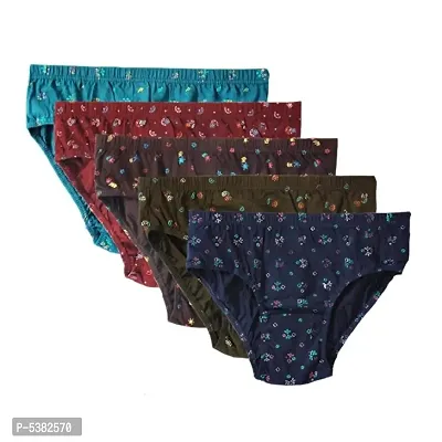 Women Printed Panty Pack of 5 (Random Colour Will Be Send)-thumb0