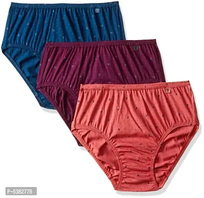 Women Printed Panty Pack of 3 (Random Colour Will Be Send)-thumb0