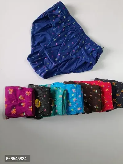 Women Printed Panty Pack of 3 (Random Colour Will Be Send)-thumb0