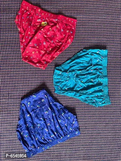 Women Printed Panty Pack of 3 (Random Colour Will Be Send)
