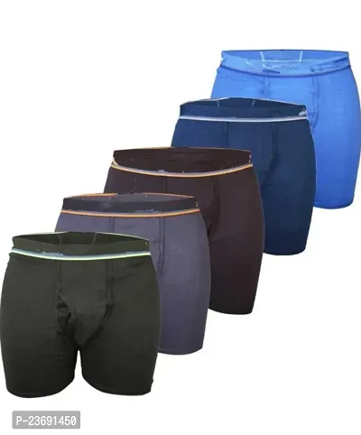 Classic Cotton Blend Solid Trunks for Men,  Pack of 5