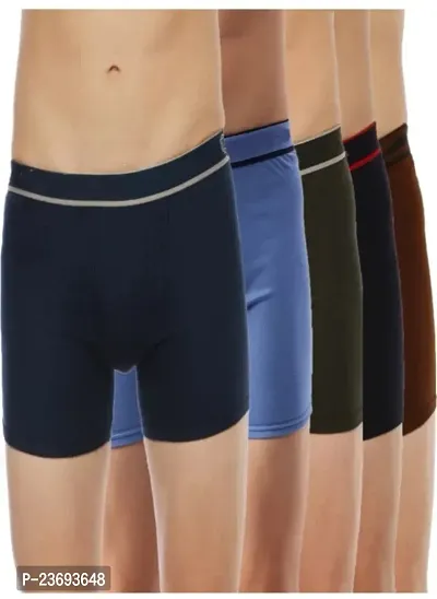 Classic Cotton Blend Solid Trunks for Men,  Pack of 5