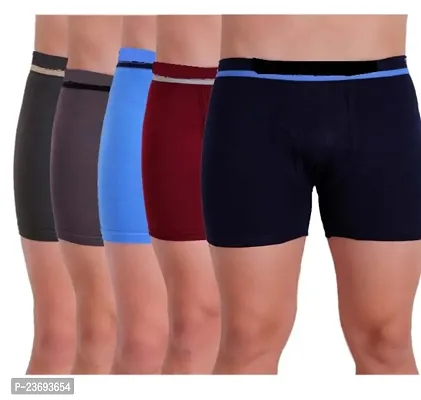 Classic Cotton Blend Solid Trunks for Men,  Pack of 5