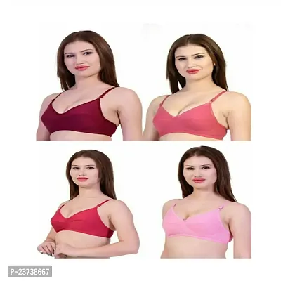 Women Lightly Padded Bra Pack Of 4-thumb0