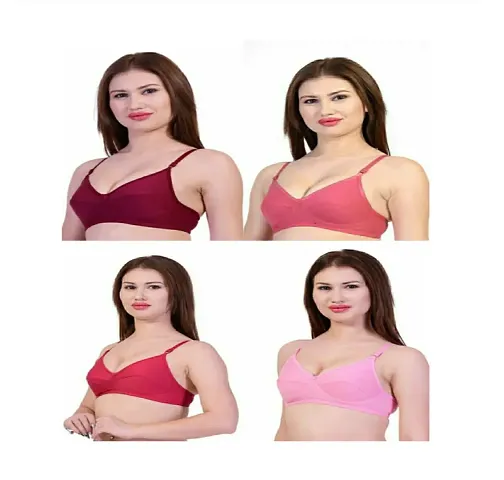 Women Lightly Padded Bra Pack Of 4