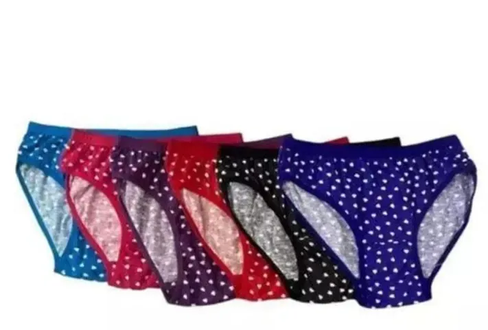 Pack of 6 Women Cotton Hipster Multicolor Panty