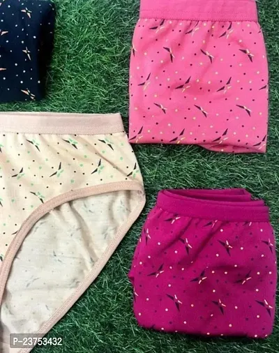 woman panty pack of 4 random colour