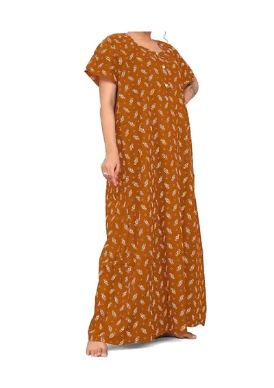 Cotton Printed Nighty/Night Gown/Night Dress For Women