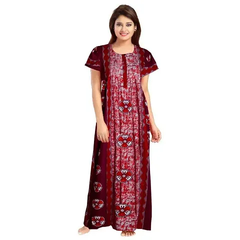 Cotton Printed Night Gown/Nighty