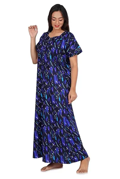 Floral Print Cotton Nighty/Night Gowns For Women