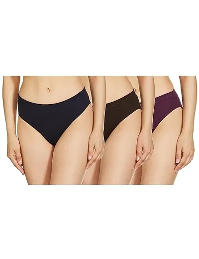 CoBlue by Rupa Women's Blend Panties Classic Solid Hipster (Pack of 3)